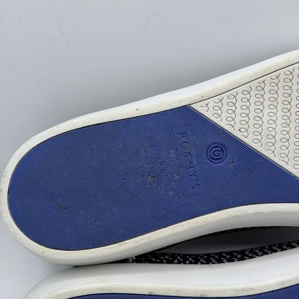 New Rothy's Blue White Maritime Gradient Slip-On Sneakers US 9.5
